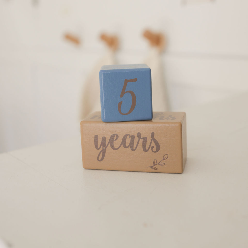 Firsts Forever Milestone Blocks, Blue
