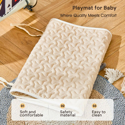 Soft and comfortable baby play mat made with safe material and easy to clean