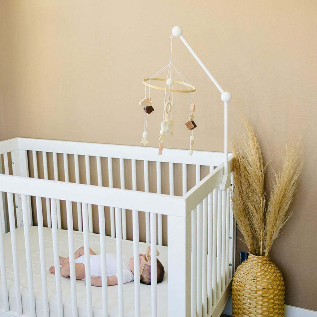 White Crib Mobile Hanger