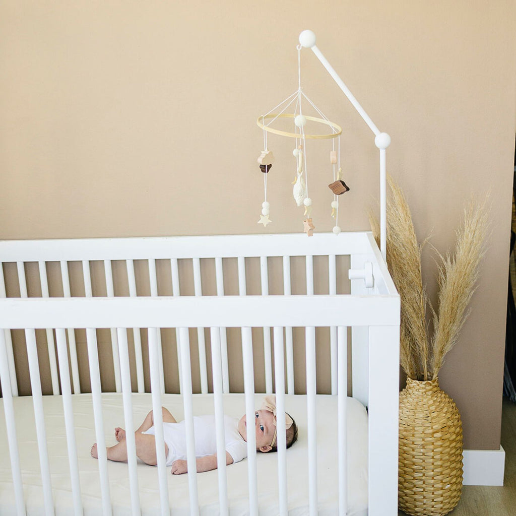 White Crib Mobile Hanger