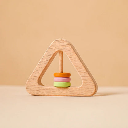 Wooden Triangle Grasping Rattle