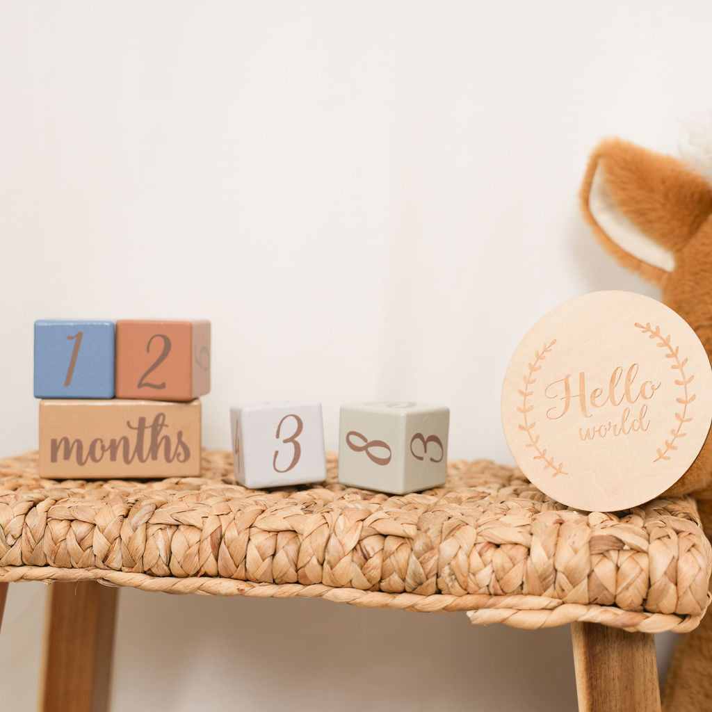 Firsts Forever Milestone Blocks, Blue