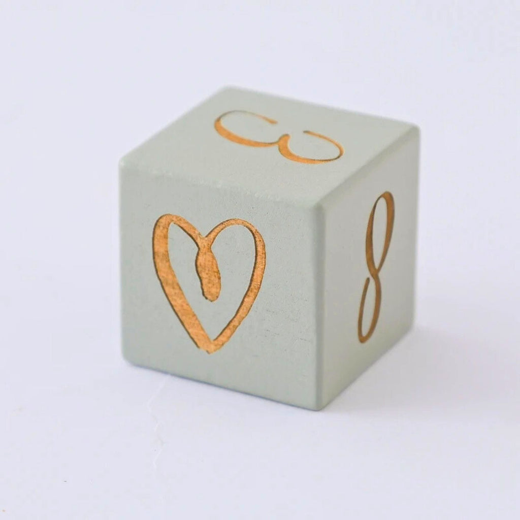 Wooden baby milestone blocks blue