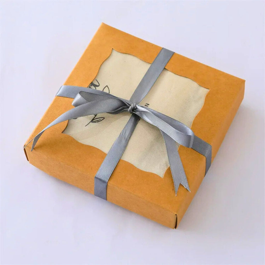 Gift box for newborn boy of Wooden baby milestone blocks blue and natural wood color