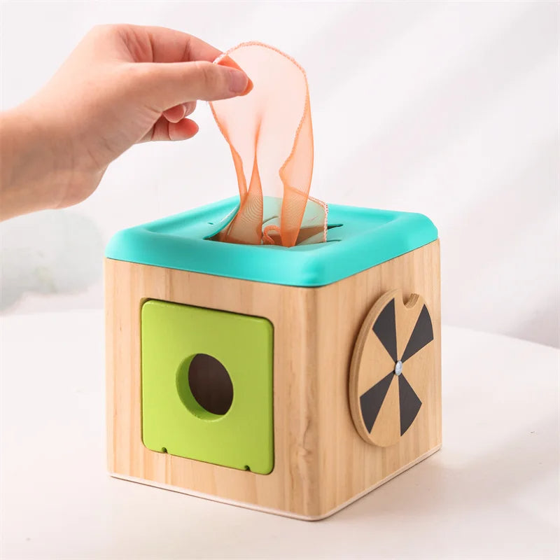 Montessori Wooden Tissue Box