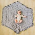 Plush Gray Hexagon Baby Playmat